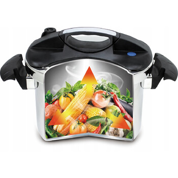 Edenberg Ανοξείδωτη Χύτρα Ταχύτητας 10λτ Διάμετρος 24cm για Επαγωγικές Εστίες EB-5744