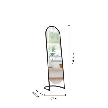 Atmosphera Επιδαπέδιο Καθρέφτης Γυαλί & Ατσάλι, 39 x 39,5 x 136 εκ. 169353