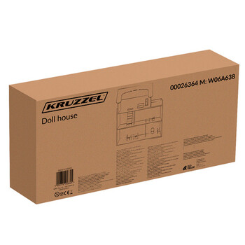 Kruzzel Ξύλινο Κουκλόσπιτο με LED και Πλήρες Σετ Επίπλων 26364