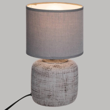 Atmosphera Επιτραπέζιο Φωτιστικό Μίνιμαλ Γκρι (Φ15x13εκ.) 173220A