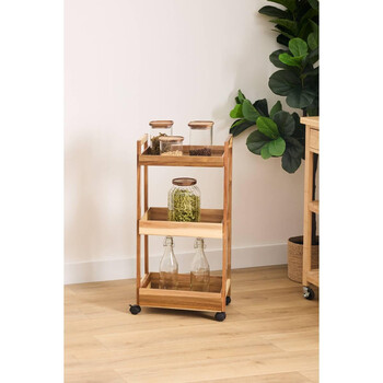 5FIVE Simply smart Τρόλεϊ Κουζίνας 3 Επίπεδων 40 x 30.5 x 84.5 cm από Ξύλο Ακακίας 190144