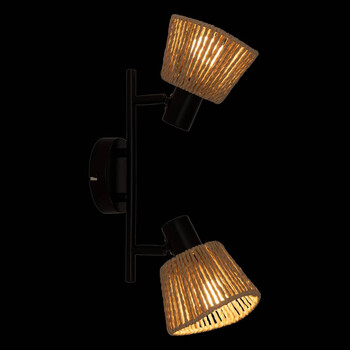 Atmosphera Δίφωτο Φωτιστικό Τοίχου/Οροφής Myha με Σχοινί 28 x 15 x 19,5 cm 205972