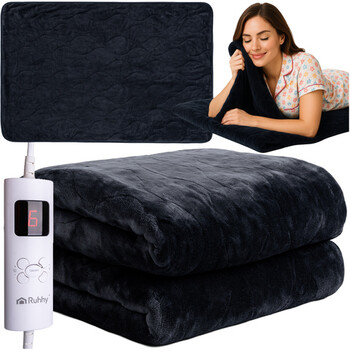 Ruhhy Ηλεκτρική Κουβέρτα Διπλή 180x130cm με 6 Λειτουργίες και Τηλεχειριστήριο 26202