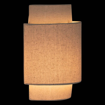 Atmosphera Επιτοίχιο φωτιστικό με καπέλο από λινάτσα, 20 x 13 x 27 εκ. 205928