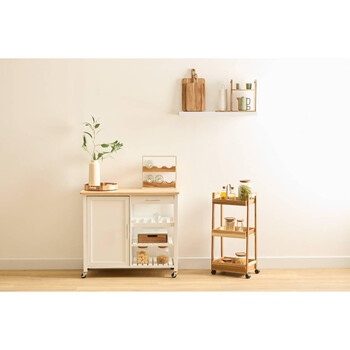 5FIVE Simply smart Τρόλεϊ Κουζίνας 3 Επίπεδων 40 x 30.5 x 84.5 cm από Ξύλο Ακακίας 190144