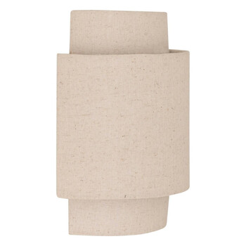 Atmosphera Επιτοίχιο φωτιστικό με καπέλο από λινάτσα, 20 x 13 x 27 εκ. 205928