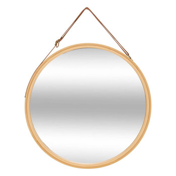 5FIVE Simply smart Στρογγυλός Καθρέπτης με Μπαμπού Πλαίσιο με Διάμετρο 38εκ 213300