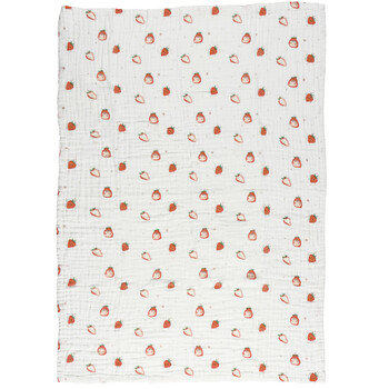 DAS KIDS Κουβέρτα Μουσελίνα Κούνιας RELAX Κόκκινη & Λευκή 620515006621