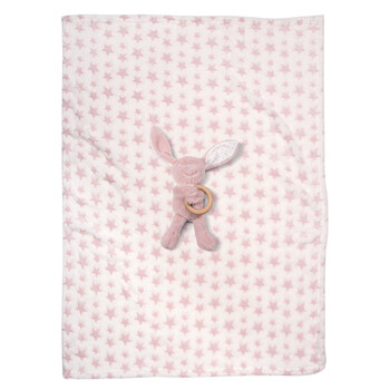 GREENWICH POLO CLUB Κουβέρτα Αγκαλιάς Fleece Essential σε Ροζ & Λευκό 220511708845