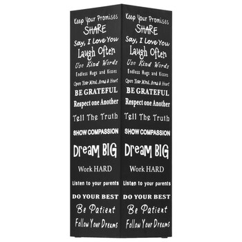 vidaXL Ομπρελοθήκη με Γνωμικά Μαύρη Ατσάλινη 246795