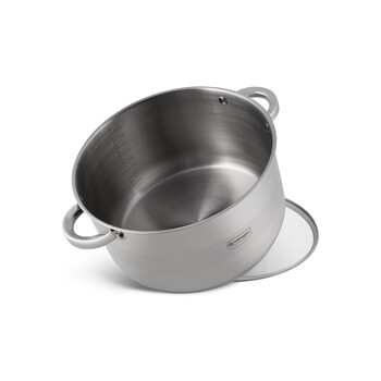 Edenberg Ατσάλινη Κατσαρόλα 9,5L με Καπάκι από Ανοξείδωτο Χάλυβα για Επαγωγή & Αερίου EB-3009