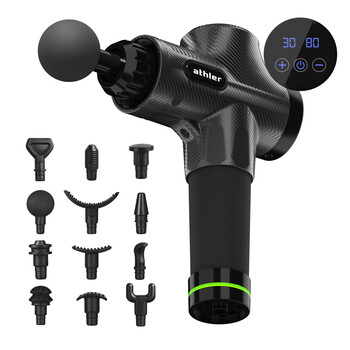 Athler Πιστόλι Μασάζ για Πλάτη, Πόδια και Σώμα - Σετ 12 Εξαρτημάτων Massage Gun 5903796014624