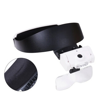 V erk Group Επαγγελματικός Μεγεθυντικός Φακός Κεφαλής με 2 LED και 5 Ανταλλακτικούς Φακούς 5907451344354