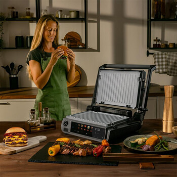 Cecotec Ηλεκτρική Γκριλιέρα Rock'nGrill 2000 Smash PerfectCook 2000W με Αφαιρούμενες Πλάκες και με αισθητήρα θερμοκρασίας, τεχνολογία smokeless, λειτουργία smash, αφαιρούμενες και αναστρέψιμες πλάκες RockStone κατάλληλες για πλυντήριο πιάτων και άνοιγμα