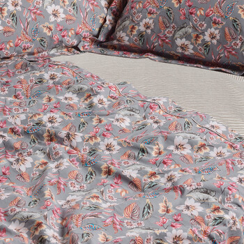 DAS HOME Σετ 4τμχ Σεντόνια Υπέρδιπλα 240x260εκ. 3176 Grey, Pink 502109203176