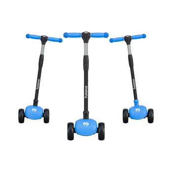 Tulano Πτυσσόμενο Τρίτροχο Scooter με LED για Παιδιά από 3 ετών, Μπλε, Αντοχή έως 50 kg 5903796019261
