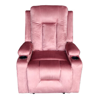 Πολυθρόνα relax Gessel pakoworld βελούδο σάπιο μήλο 80x90x98εκ