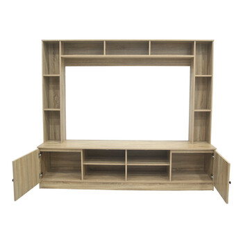 Σύνθετο σαλονιού Ambera pakoworld σε sonoma απόχρωση 200x40x171.5εκ