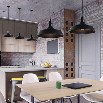 Noir Bell - Κρεμαστό Μονόφωτο E27 Industrial Μέταλλο Μαύρο Καμπάνα - Φ36 x Υ25cm