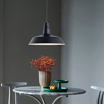Noir Bell - Κρεμαστό Μονόφωτο E27 Industrial Μέταλλο Μαύρο Καμπάνα - Φ36 x Υ25cm