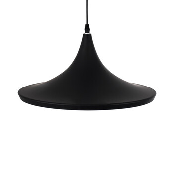 Armonia Lux - Κρεμαστό Φωτιστικό E27 Μονόφωτο Industrial Μέταλλο Μαύρο Χρυσό Εσωτερικό Καμπάνα - Μ37 x Π37 x Υ20cm