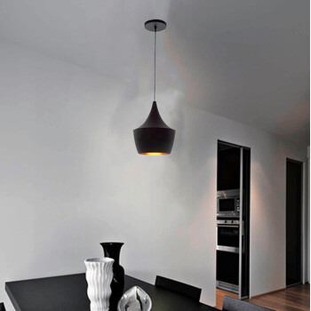 Zeno Black Drop - Κρεμαστό Μονόφωτο E27 Μοντέρνο Μέταλλο Μαύρο Καμπάνα - Μ24 x Π24 x Υ30cm