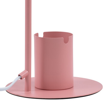 Focus Desk Pink - Επιτραπέζιο Μονόφωτο E27 Μοντέρνο Μέταλλο Ροζ Καμπάνα - Μ12 x Π15 x Υ38cm