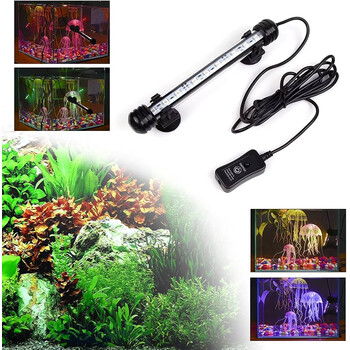 AquaBright - LED Φωτιστικό Ενυδρείου Αδιάβροχο Ράβδος με Τροφοδοτικό και Ασύρματο Χειριστήριο IR 12W 38cm - Πολύχρωμο RGB