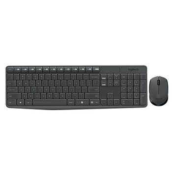 Logitech MK235 - Ασύρματο Σετ Πληκτρολόγιο & Ποντίκι USB - Αγγλικό US - Μαύρο