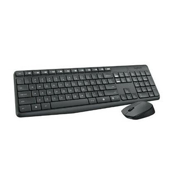 Logitech MK235 - Ασύρματο Σετ Πληκτρολόγιο & Ποντίκι USB - Αγγλικό US - Μαύρο