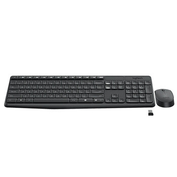 Logitech MK235 - Ασύρματο Σετ Πληκτρολόγιο & Ποντίκι USB - Αγγλικό US - Μαύρο