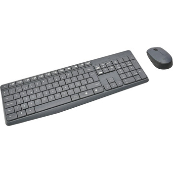 Logitech MK235 - Ασύρματο Σετ Πληκτρολόγιο & Ποντίκι USB - Αγγλικό US - Μαύρο