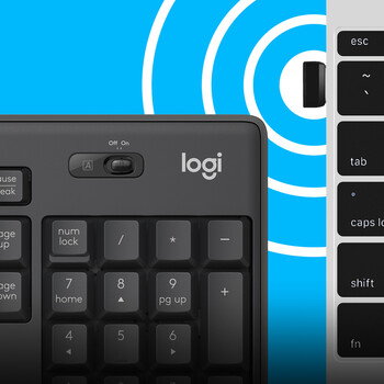 Logitech MK295 - Ασύρματο Σετ Πληκτρολόγιο & Ποντίκι USB - Αγγλικό US - Μαύρο