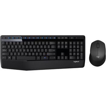 Logitech MK345 - Ασύρματο Σετ Πληκτρολόγιο & Ποντίκι USB - Αγγλικό US - Μαύρο