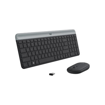 Logitech MK470 - Ασύρματο Σετ Πληκτρολόγιο & Ποντίκι USB - Αγγλικό US - Μαύρο