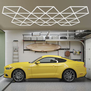 HexaLine - Διακοσμητικό LED Φωτιστικό Πάνελ Οροφής Πολυγωνικού Σχεδιασμού με Εσωτερικά Μοτίβα - 224W 110-240V - Μ482.8 x Π279.6 x Υ2.5cm - Ψυχρό Λευκό 6500K