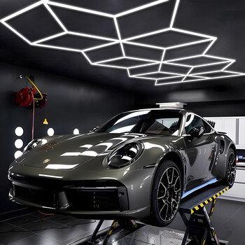 VertaRay - Διακοσμητικό LED Φωτιστικό Πάνελ Οροφής Πολυγωνικού Σχεδιασμού με Εσωτερικά Μοτίβα - 387W 110-240V - Μ487.5 x Π242.8 x Υ2.5cm - Ψυχρό Λευκό 6500K