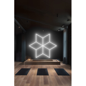 FormaLux - Διακοσμητικό LED Φωτιστικό Πάνελ Οροφής Πολυγωνικού Σχεδιασμού με Εσωτερικά Μοτίβα - 155W 110-240V - Μ281.5 x Π243.9 x Υ2.5cm - Ψυχρό Λευκό 6500K