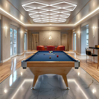 LumenWeave - Διακοσμητικό LED Φωτιστικό Πάνελ Οροφής Πολυγωνικού Σχεδιασμού με Εσωτερικά Μοτίβα - 602W 110-240V - Μ482.8 x Π279.6 x Υ2.5cm - Ψυχρό Λευκό 6500K