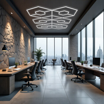 RhombiLite - Διακοσμητικό LED Φωτιστικό Πάνελ Οροφής Πολυγωνικού Σχεδιασμού με Εσωτερικά Μοτίβα - 469W 110-240V - Μ482.8 x Π279.6 x Υ2.5cm - Ψυχρό Λευκό 6500K