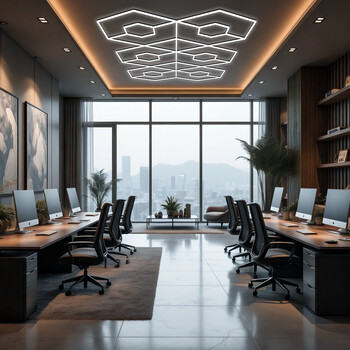 RhombiLite - Διακοσμητικό LED Φωτιστικό Πάνελ Οροφής Πολυγωνικού Σχεδιασμού με Εσωτερικά Μοτίβα - 469W 110-240V - Μ482.8 x Π279.6 x Υ2.5cm - Ψυχρό Λευκό 6500K