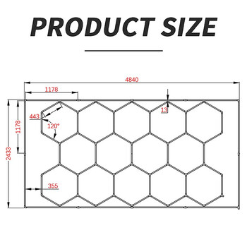 StrataBeam - Διακοσμητικό LED Φωτιστικό Πάνελ Οροφής Πολυγωνικού Σχεδιασμού με Εσωτερικά Μοτίβα - 534W 110-240V - Μ484.0 x Π243.3 x Υ2cm - Ψυχρό Λευκό 6500K
