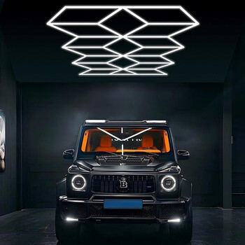 GeoGlow - Διακοσμητικό LED Φωτιστικό Πάνελ Οροφής Πολυγωνικού Σχεδιασμού με Εσωτερικά Μοτίβα - 430W 110-240V - Μ560.1 x Π242.8 x Υ2.5cm - Ψυχρό Λευκό 6500K