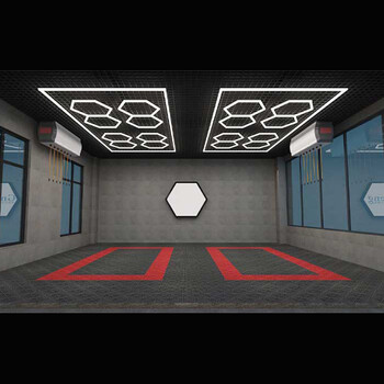 GridAura - Διακοσμητικό LED Φωτιστικό Πάνελ Οροφής Πολυγωνικού Σχεδιασμού με Εσωτερικά Μοτίβα - 456W 110-240V - Μ484.0 x Π243.3 x Υ2cm - Ψυχρό Λευκό 6500K