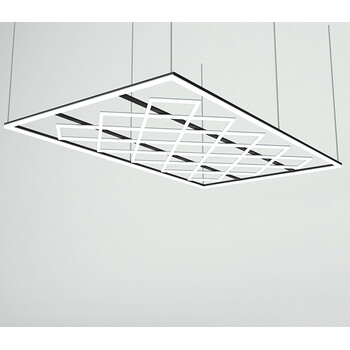 OptiMesh - Διακοσμητικό LED Φωτιστικό Πάνελ Οροφής Πολυγωνικού Σχεδιασμού με Εσωτερικά Μοτίβα - 680W 110-240V - Μ484.0 x Π283.4 x Υ2cm - Ψυχρό Λευκό 6500K