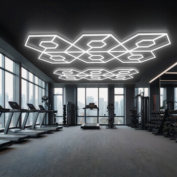 RhombiLite - Διακοσμητικό LED Φωτιστικό Πάνελ Οροφής Πολυγωνικού Σχεδιασμού με Εσωτερικά Μοτίβα - 469W 110-240V - Μ482.8 x Π279.6 x Υ2.5cm - Ψυχρό Λευκό 6500K