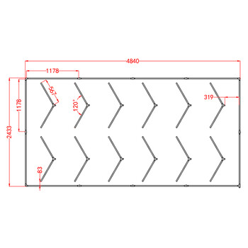 SkyFold - Διακοσμητικό LED Φωτιστικό Πάνελ Οροφής Πολυγωνικού Σχεδιασμού με Εσωτερικά Μοτίβα - 384W 110-240V - Μ484.0 x Π243.3 x Υ2cm - Ψυχρό Λευκό 6500K