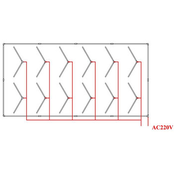 SkyFold - Διακοσμητικό LED Φωτιστικό Πάνελ Οροφής Πολυγωνικού Σχεδιασμού με Εσωτερικά Μοτίβα - 384W 110-240V - Μ484.0 x Π243.3 x Υ2cm - Ψυχρό Λευκό 6500K