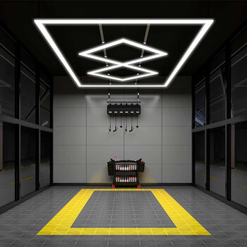 ArchRay - Διακοσμητικό LED Φωτιστικό Πάνελ Οροφής Πολυγωνικού Σχεδιασμού με Εσωτερικά Μοτίβα - 731W 110-240V - Μ471.4 x Π236.0 x Υ8cm - Ψυχρό Λευκό 6500K