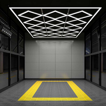 OptiMesh - Διακοσμητικό LED Φωτιστικό Πάνελ Οροφής Πολυγωνικού Σχεδιασμού με Εσωτερικά Μοτίβα - 680W 110-240V - Μ484.0 x Π283.4 x Υ2cm - Ψυχρό Λευκό 6500K